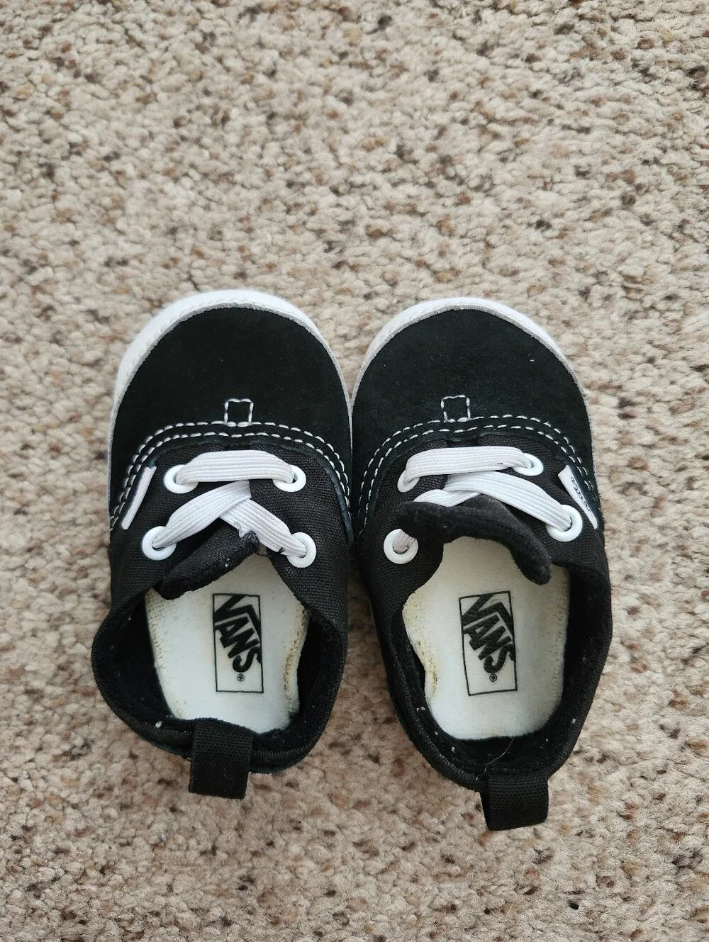 Vans Baby Slip On Black Shoes Size 2